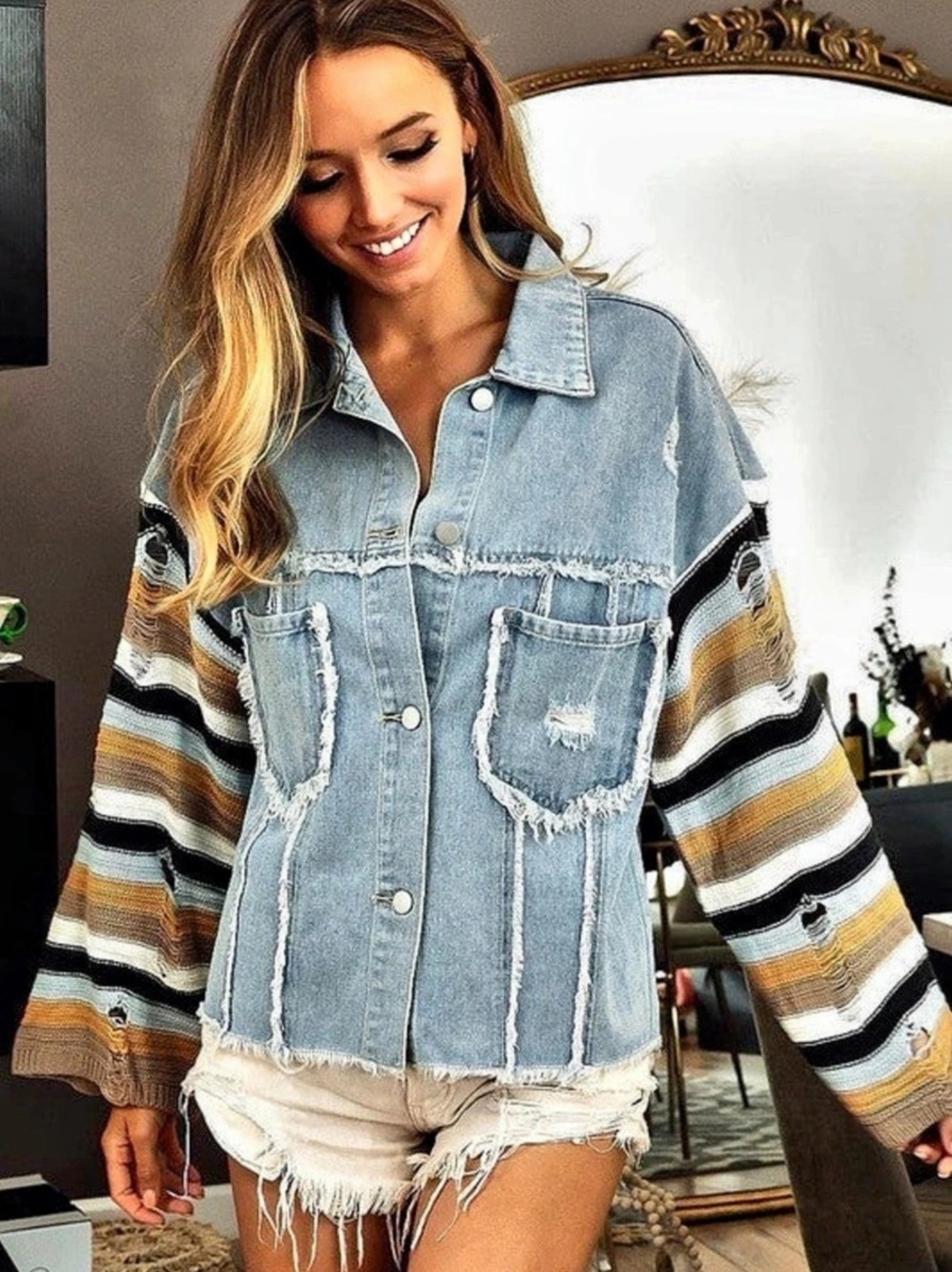 NWOT BiBi Denim Jacket Size Medium